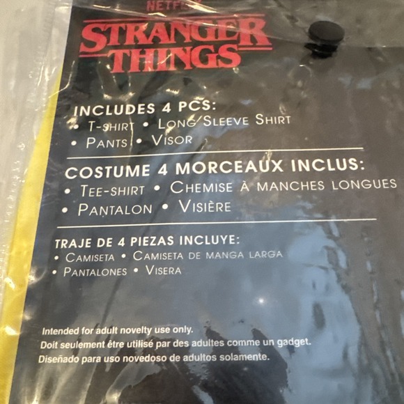 New Stranger Things Argyle Adult‎ Costume Cosplay 4PCS Men's XS/S - Picture 4 of 5